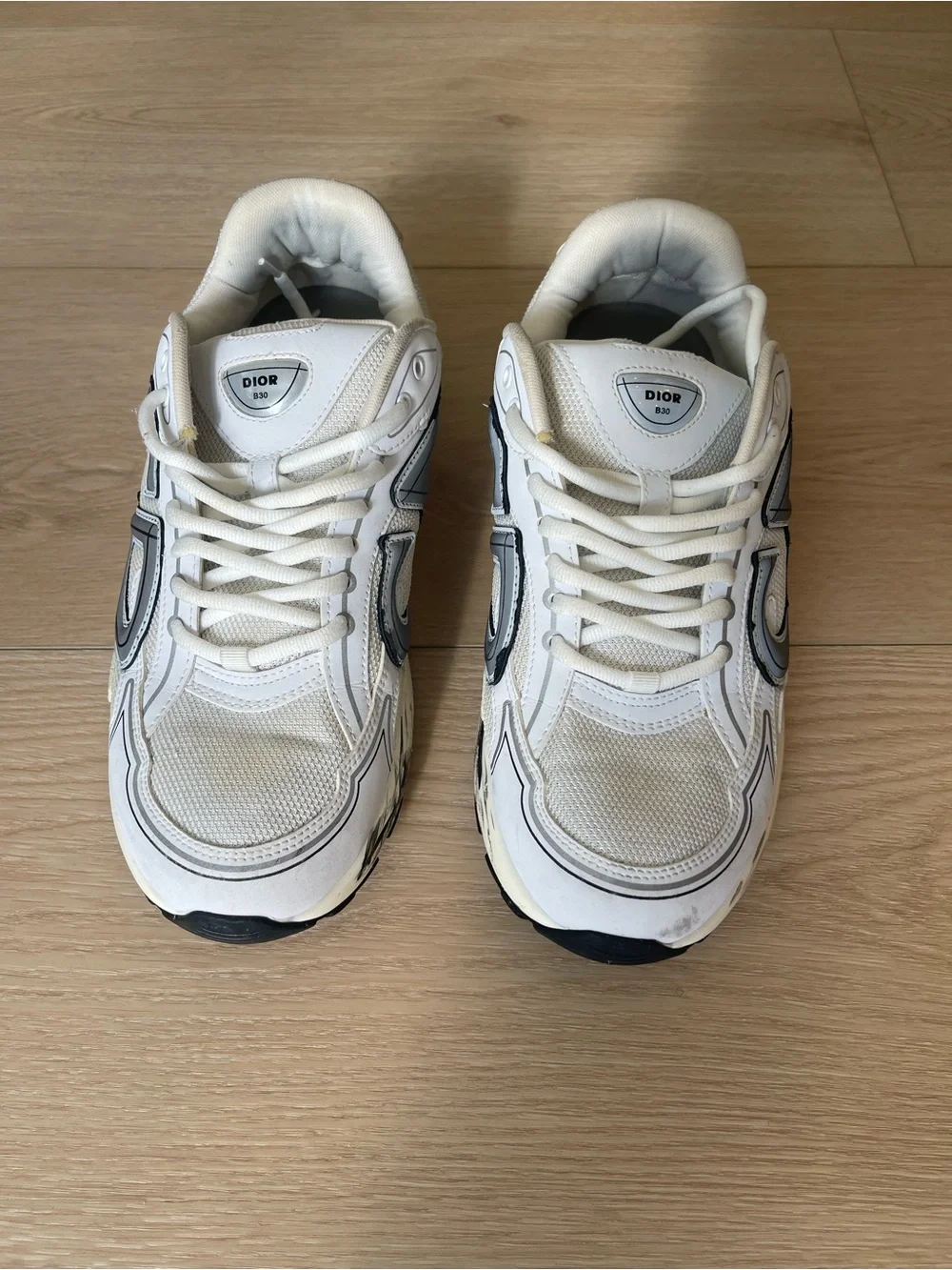 Dior B30 Men's White and Gray Athletic Sneakers